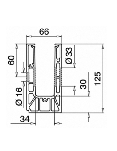 Plano Conector montaje lateral mod6316 - Exterior