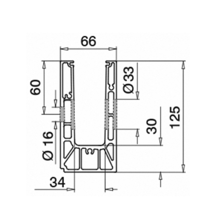 Plano Conector montaje lateral mod6316 - Exterior