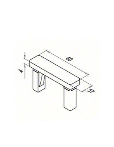 Plano Terminal para tubo de pasamanos Mod. 4732 para pletina de 40x10mm