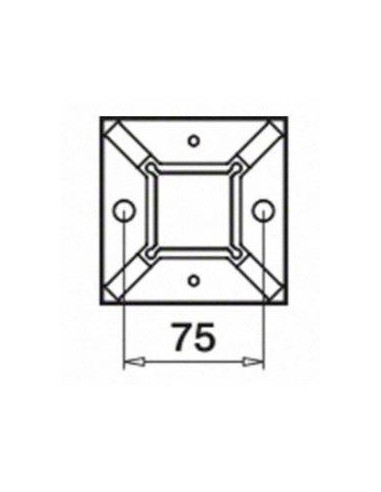 Plano Poste cuadrado Square Line 40x40mm Mod. 4913