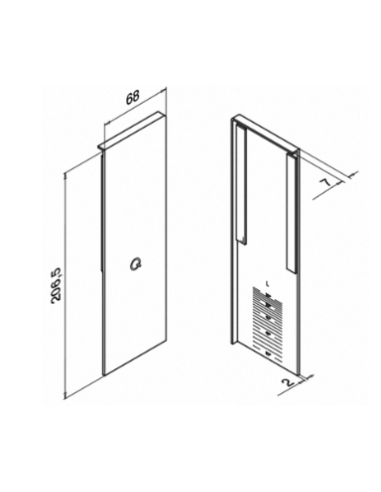 Plano Terminal Mod 6736 aluminio montaje lateral Izquierdo