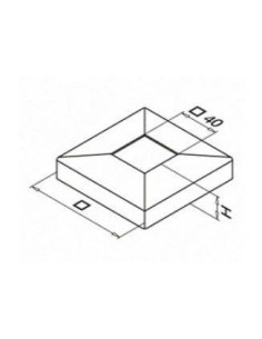 Embellecedor Square Line 40x40mm Mod. 4511 y 4512 2