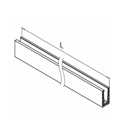 Plano Perfil para suelo montaje superior Mod 6906 Aluminio