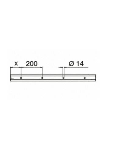 Plano Perfil para suelo montaje superior Mod 6906 Aluminio