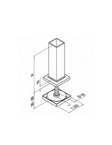 Plano Base de escalera para tubo de 40x40 Mod. 4546