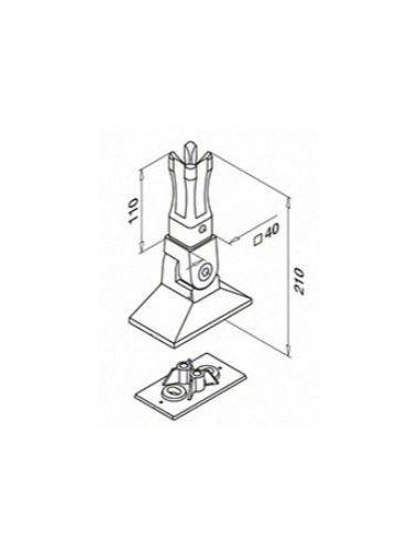 Plan Base para tubo variable de 40x40 Mod. 4943