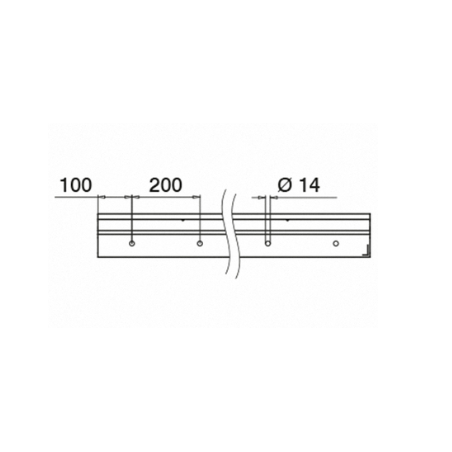 Plano Perfiles para suelo montaje superior Easy Glass PRO F