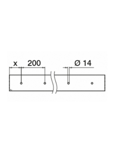 Plano Perfil para suelo montaje lateral Aluminio 6915