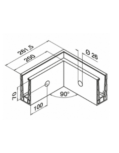 Esquinero 90º montaje lateral interior aluminio 6315 2