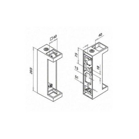 Soporte para balaustre modelo 4558