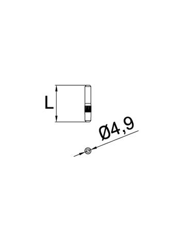 Medidas PM-01 Pin de unión para perfiles de barandillas de cristal GlassFit