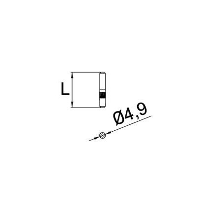 Medidas PM-01 Pin de unión para perfiles de barandillas de cristal GlassFit