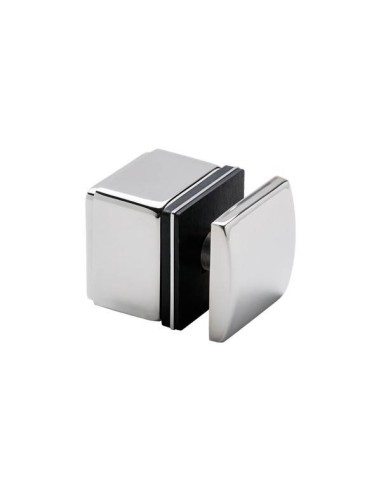 Adaptador lateral vidrio cuadrado cc-772 de acero inoxidable AISI316