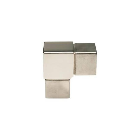 codo conector cuadrado ct-220 para pasamanos de acero inoxidable AISI316