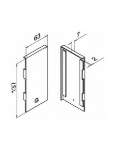 Tapa final perfil montaje lateral barandilla vidrio Easy Glass Pro 2