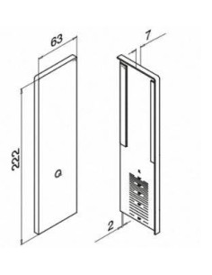 Tapa derecha perfil escaleras barandilla vidrio Easy Glass Pro 6737 2