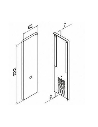 Tapa derecha perfil escaleras barandilla vidrio Easy Glass Pro 6737