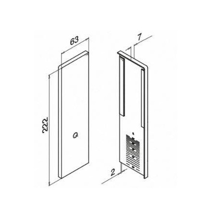 Tapa derecha perfil escaleras barandilla vidrio Easy Glass Pro 6737