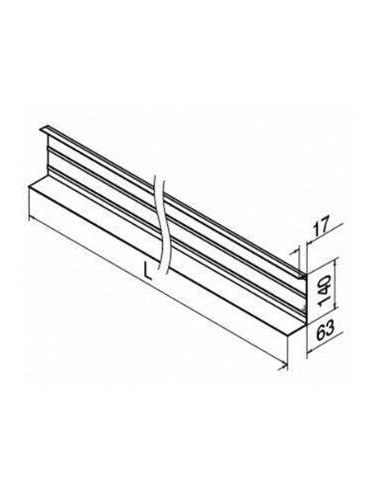 plano Revestimiento / Embellecedor para perfil Easy Glass Pro montaje lateral 6920