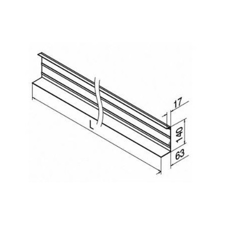 plano Revestimiento / Embellecedor para perfil Easy Glass Pro montaje lateral 6920