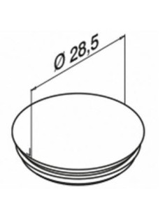 Tapón ciego 6915 para perfil lateral barandilla vidrio Easy Glass Pro 2
