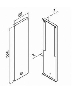 Tapa final para perfil Easy Glass Pro Y montaje lateral 6735 Derecho 2