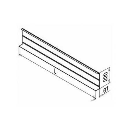 Revestimiento Frontal de longitud 5 metros para perfil Easy Glass Pro Y montaje lateral