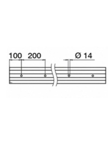 Perfil para suelo de sistema de barandilla de vidrio montaje lateral modelo Easy Glass Pro Inverse 6911