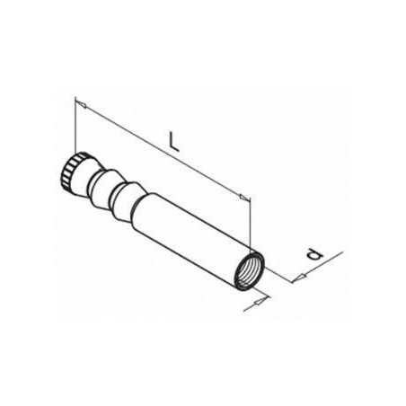 Plano Anclaje roscado interiormente 4512 para barandilla de vidrio Easy Glass Max montaje superior