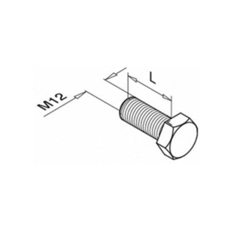 Plano Tornillo hexagonal 0661 de fijación para sistema de barandillas