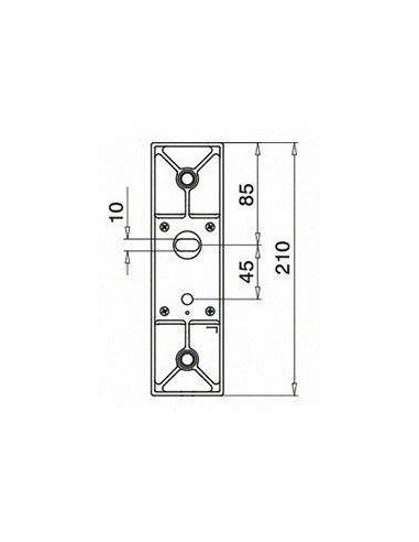 Plano Adaptador para vidrio con base de soporte a pared 4762
