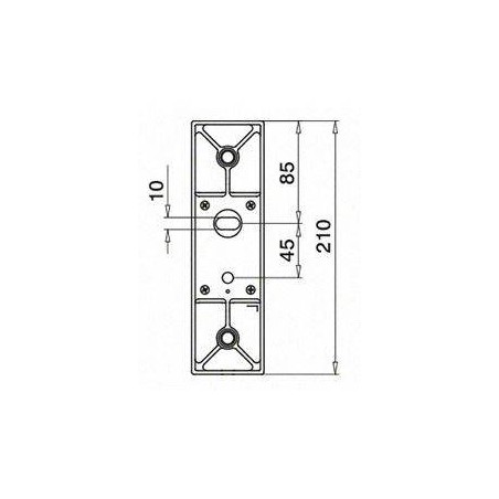 Plano Adaptador para vidrio con base de soporte a pared 4762