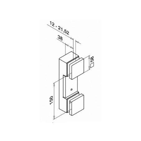 Plano Adaptador para vidrio con base de soporte a pared 4762