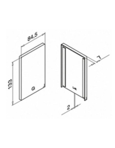 Plano Terminal 6734 para perfil Easy Glass Max Aluminio