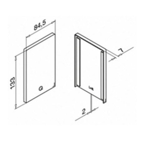 Plano Terminal 6734 para perfil Easy Glass Max Aluminio