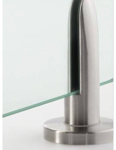 pinza al siuelo modelo 61 de acero inoxidable para sistema de barandilla de vidrio sin poste 2