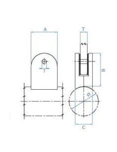 Pinza para vidrio de acero inox E0086/87 2