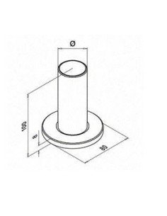 Base para poste de barandilla 0946 de acero inoxidable 2