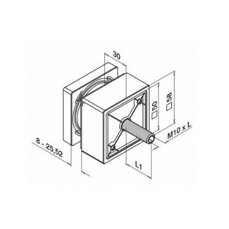 información de montaje de adaptador para vidrio