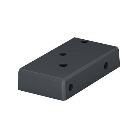 Base para postes de barandilla de aluminio 9026 Izquierdo montaje superior