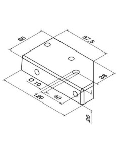 Base para poste de aluminio 9027 Esquina exterior Derecho 2