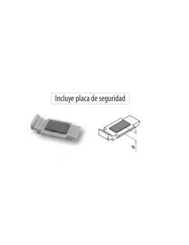 Plano Pinza para vidrio mod 26 para tubo plano en acero Inox. AISI 304 y 316