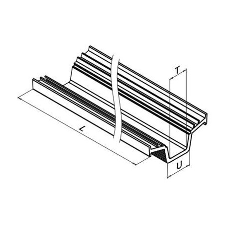 Plano Gomas para perfiles de aluminio barandilla de vidrio