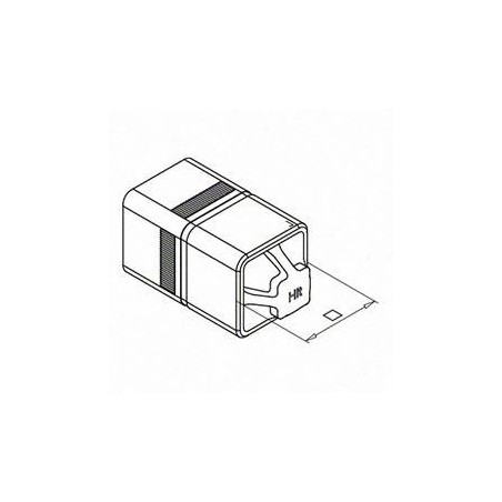 Plano Conector para tubo de pasamanos Mod. 5792 para tubo de 40x40mm