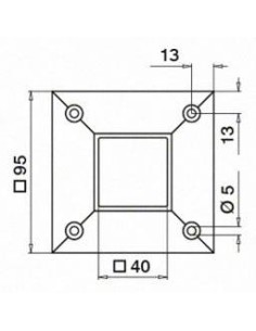Terminal Mod 4505 para tubo de 40x40mm 2