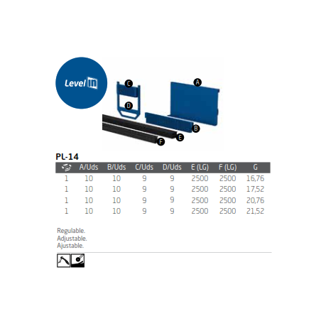 Barandilla vidrio Glassfit SV-1402 perfil suelo montaje superior