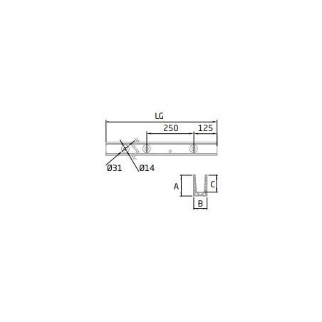 Plano Perfil en "U" GlassFit Flow SV-1501 Top