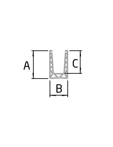Plano Perfil en "U" GlassFit Flow SV-1501 Top