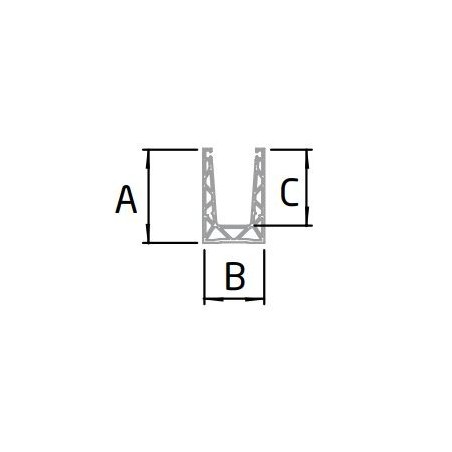 Plano Perfil en "U" GlassFit Flow SV-1501 Top