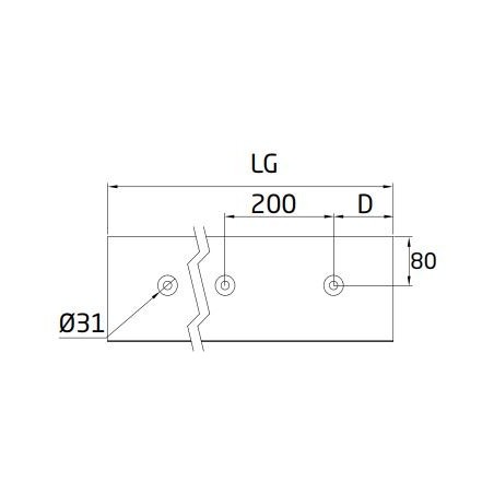 Plano Perfil en "U" GlassFit Flow SV-1802 Side